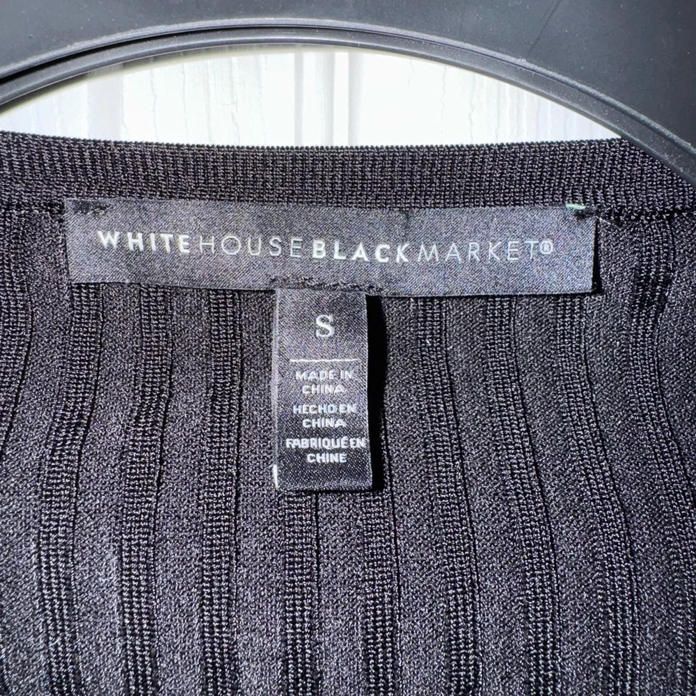 White House Black Market Cropped Ribbed Tie-Front Cardigan | EUC | Size Small